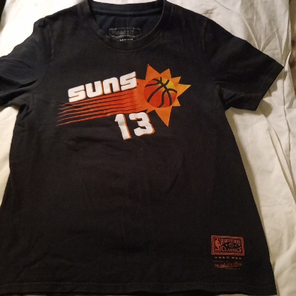 Mitchell & Ness Black and Orange Suns Short Sleeve Tee
